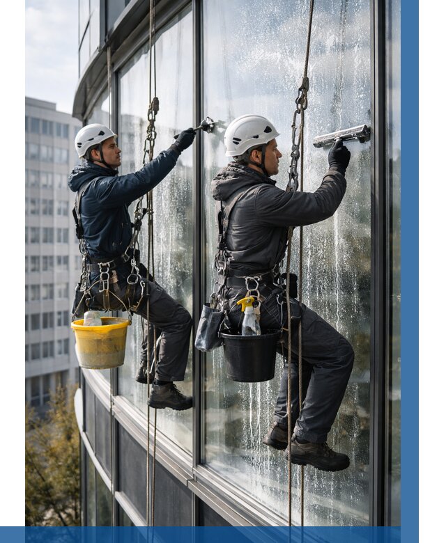 Мойка панорамных окон в Краснотурьинске от 372 р. заказать у ВЫСОТНИК-Кту