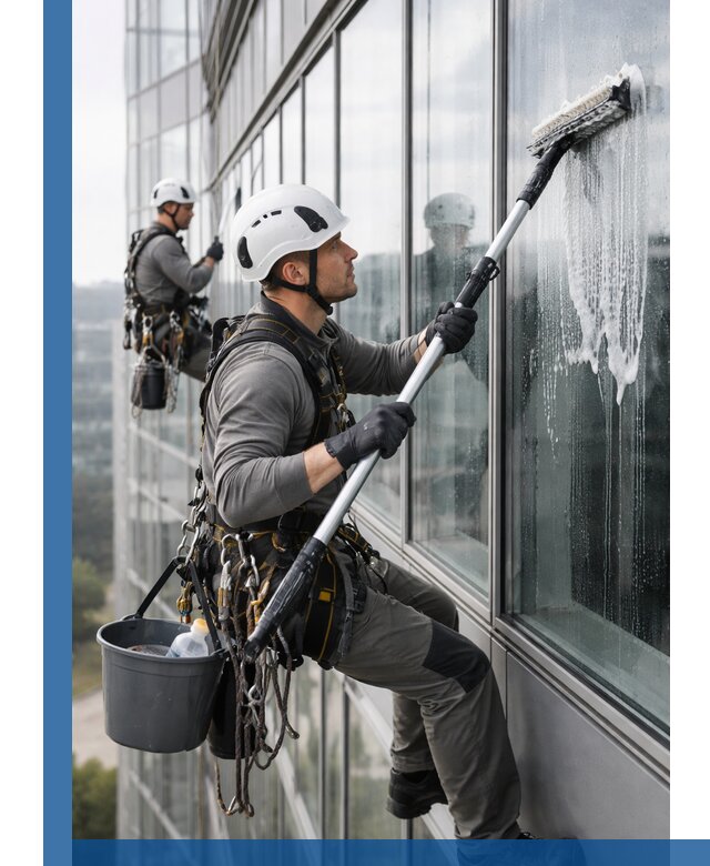 Высотная мойка сплошного остекления с выездом в Краснотурьинске