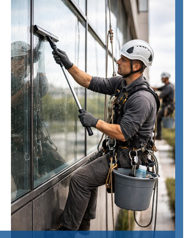 Мойка стеклянных фасадов в Краснотурьинске от 213 р. | ВЫСОТНИК-Кту