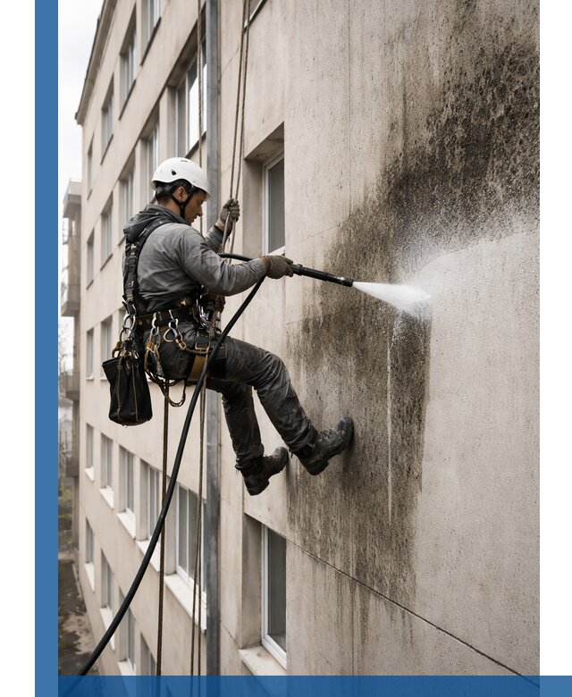 Профессиональная очистка фасадов от плесени в Краснотурьинске