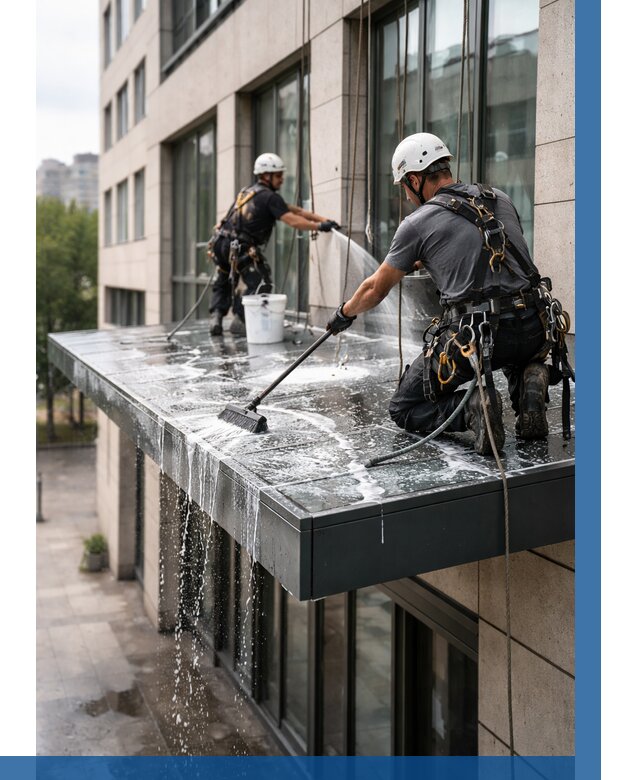 Мойка козырьков и навесов в Краснотурьинске от 3722 р. | ВЫСОТНИК-Кту