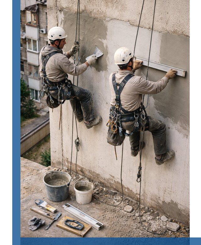 Комплексный ремонт штукатурного фасада с гарантией в Краснотурьинске