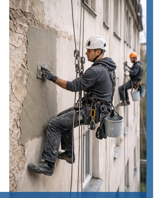 Восстановление штукатурки фасада в Краснотурьинске от 1276 р. | ВЫСОТНИК-Кту