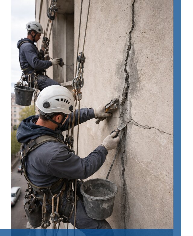 Заделка трещин на фасаде в Краснотурьинске от 957 р. | ВЫСОТНИК-Кту