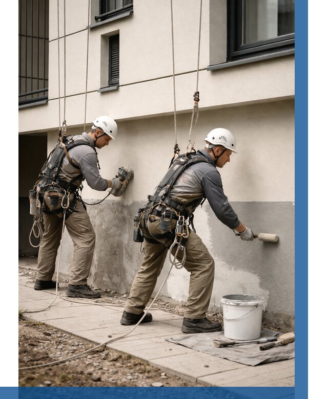 Окраска цоколя здания в Краснотурьинске от 478 р. под ключ | ВЫСОТНИК-Кту