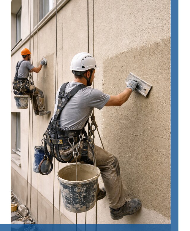 Декоративная штукатурка фасада в Краснотурьинске от 1276 р. | ВЫСОТНИК-Кту