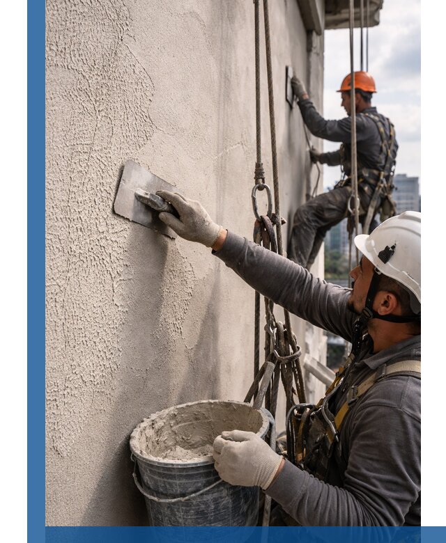 Декоративная штукатурка фасада с утеплением и защитой в Краснотурьинске