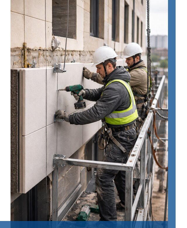 Монтаж фасадных термопанелей в Краснотурьинске от 1595 р. | ВЫСОТНИК-Кту