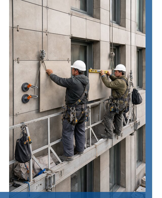 Монтаж керамогранита на фасад в Краснотурьинске от 2658 р. | ВЫСОТНИК-Кту