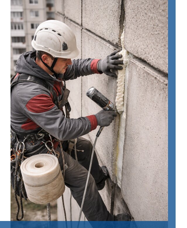 Утепление межпанельных швов в Краснотурьинске от 744 р. | ВЫСОТНИК-Кту