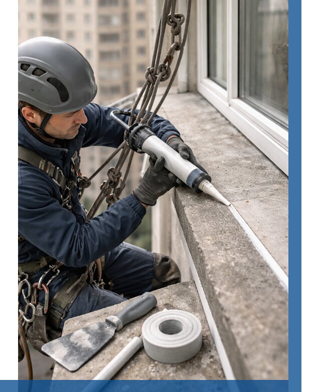 Герметизация балконного козырька в Краснотурьинске от 4785 р. | ВЫСОТНИК-Кту