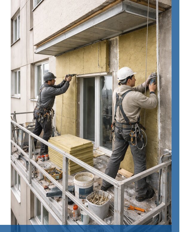 Утепление балкона снаружи в Краснотурьинске от 1701 р. под ключ ВЫСОТНИК-Кту