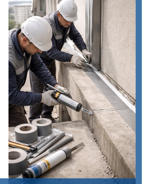 Герметизация примыкания балкона в Краснотурьинске от 4785 р. | ВЫСОТНИК-Кту