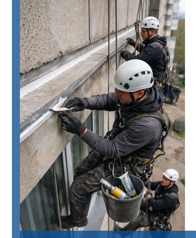 Герметизация примыкания балкона в Краснотурьинске под ключ с гарантией