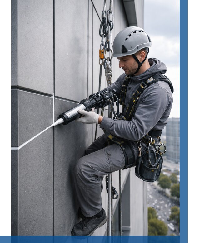 Герметизация стыков фасадных панелей в Краснотурьинске от 6911 р.| ВЫСОТНИК-Кту