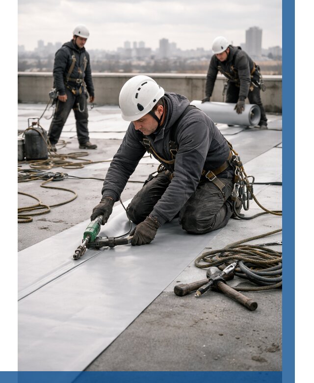 Ремонт мембранной кровли в Краснотурьинске от 1914 р./м2 | ВЫСОТНИК-Кту