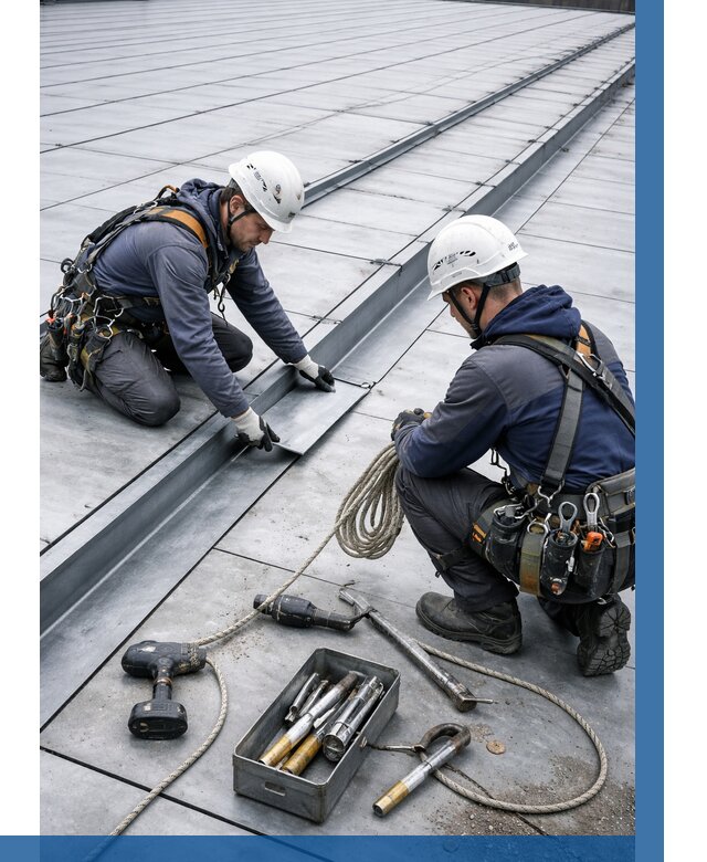 Ремонт фальцевой кровли в Краснотурьинске от 744 р. | ВЫСОТНИК-Кту