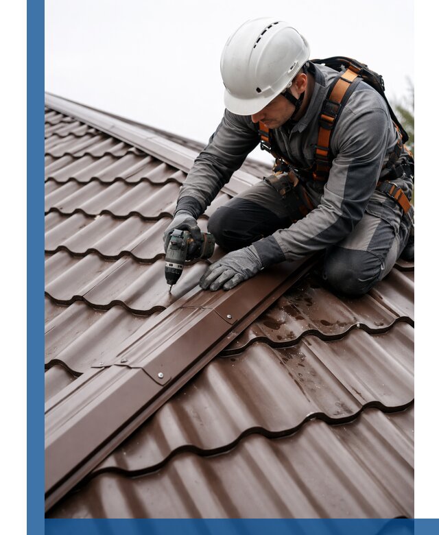 Ремонт металлочерепицы на крыше в Краснотурьинске профессионально