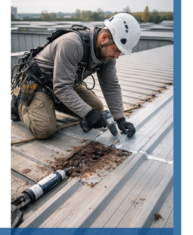 Ремонт профнастила на кровле в Краснотурьинске от 744 р. | ВЫСОТНИК-Кту