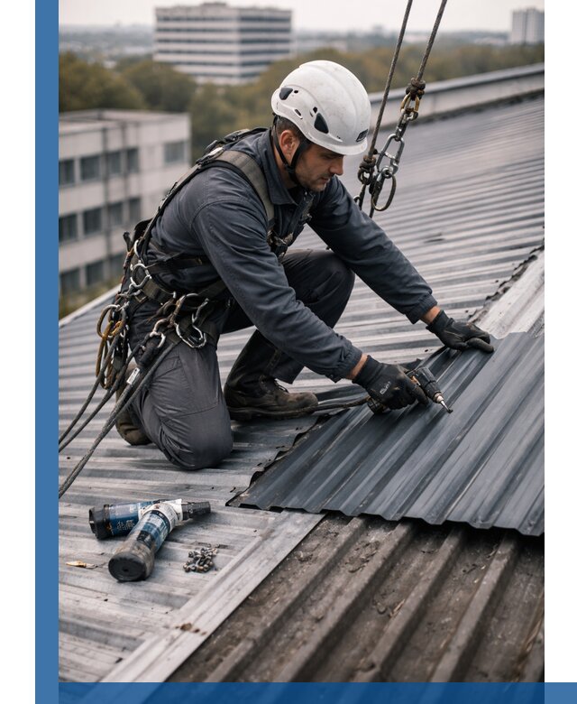 Ремонт профнастила на кровле в Краснотурьинске, работы под ключ