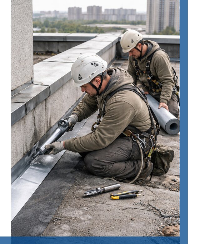 Ремонт кровельных примыканий в Краснотурьинске от 1276 р. | ВЫСОТНИК-Кту