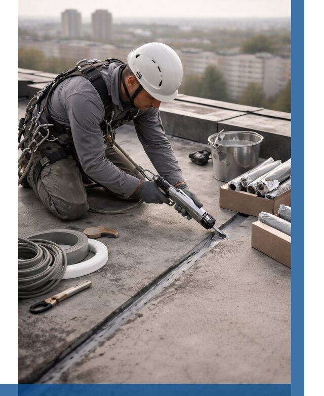 Герметизация швов кровли в Краснотурьинске от 478 р./м2 | ВЫСОТНИК-Кту