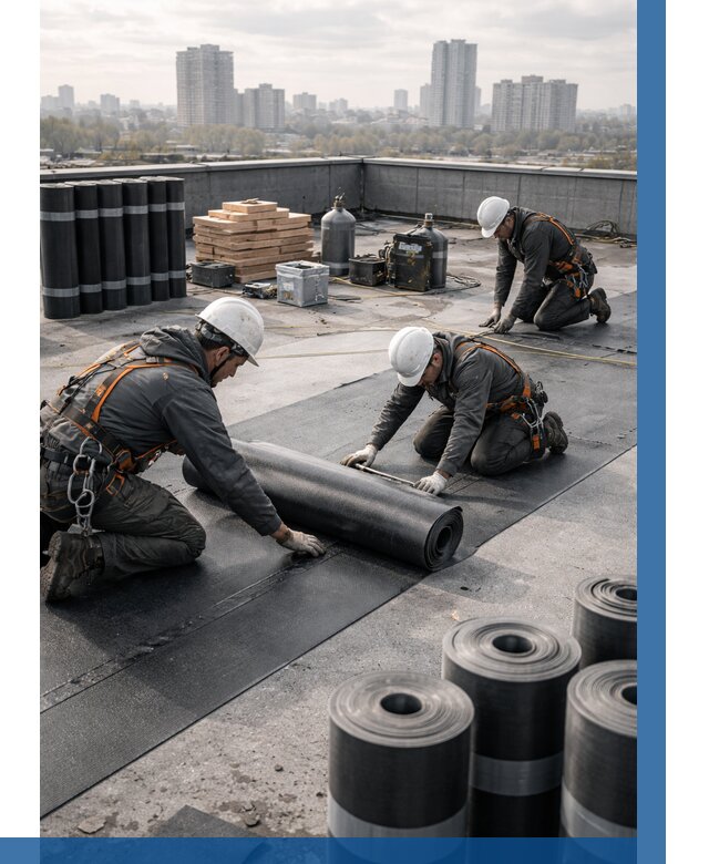 Монтаж мягкой кровли под ключ в Краснотурьинске от 478 р. | ВЫСОТНИК-Кту