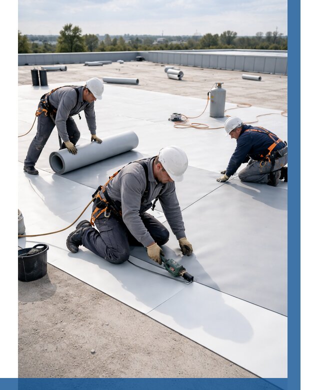 Монтаж мембранной кровли под ключ в Краснотурьинске от 1276 р. | ВЫСОТНИК-Кту