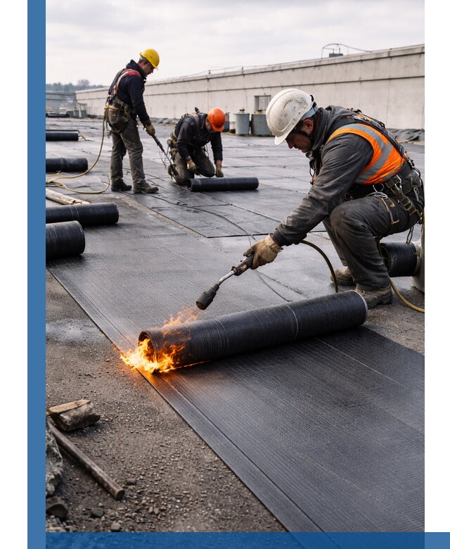 Монтаж наплавляемой кровли в Краснотурьинске профессионально