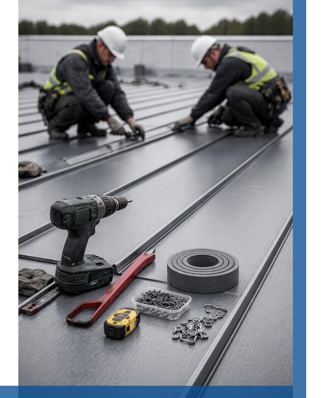 Монтаж фальцевой кровли в Краснотурьинске от 1914 р. | ВЫСОТНИК-Кту