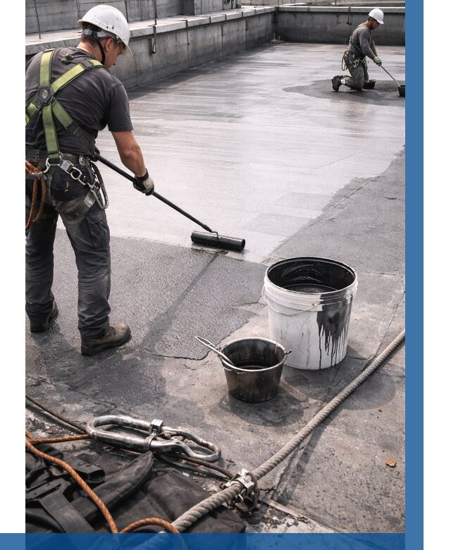 Гидроизоляция кровли жидкой резиной в Краснотурьинске от 532 р. | ВЫСОТНИК-Кту