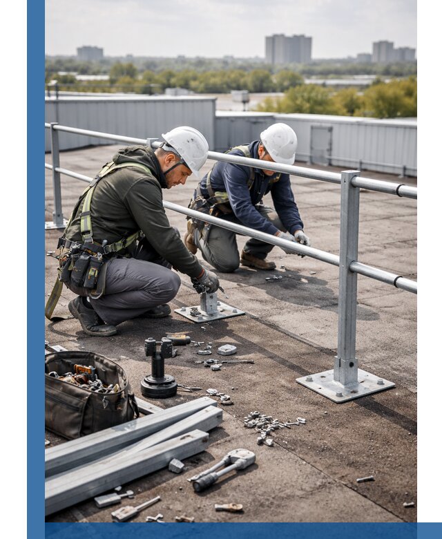 Монтаж кровельного ограждения в Краснотурьинске под ключ с гарантией