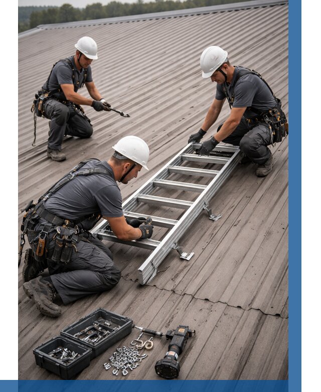 Монтаж кровельной лестницы в Краснотурьинске от 4785 р. | ВЫСОТНИК-Кту