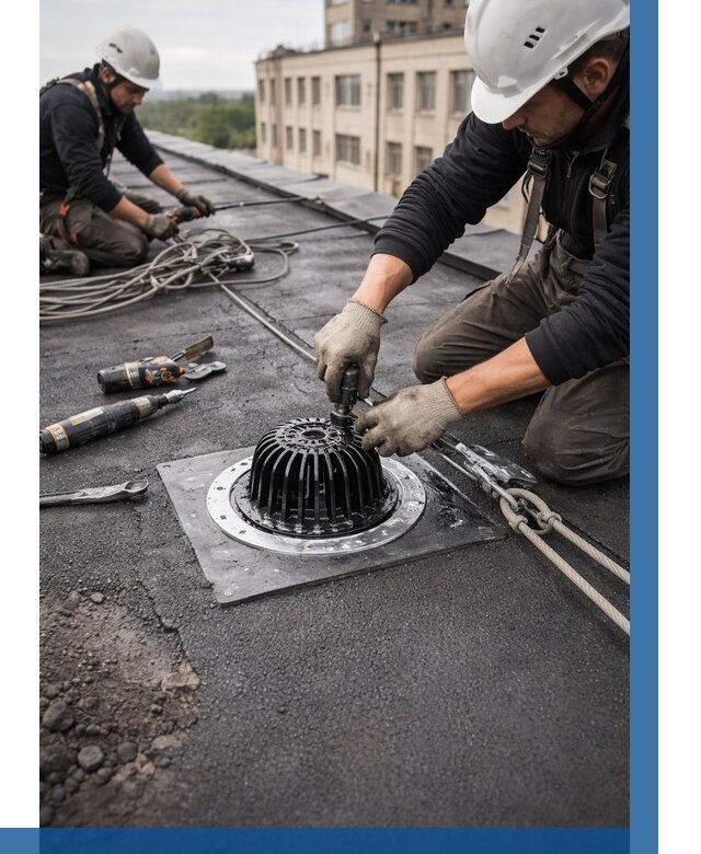 Установка водосточных воронок в Краснотурьинске цена от 3722 р. | ВЫСОТНИК-Кту