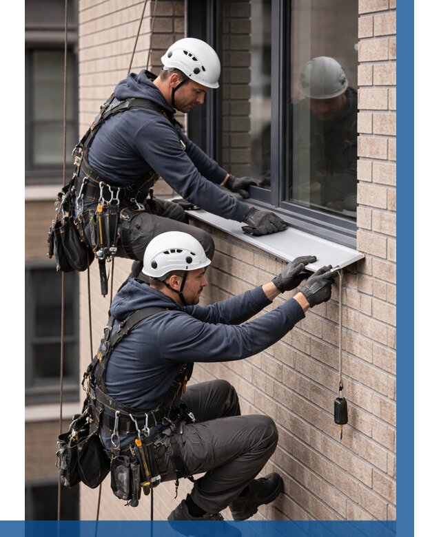 Монтаж оконных отливов под ключ в Краснотурьинске от 3722 р. | ВЫСОТНИК-Кту