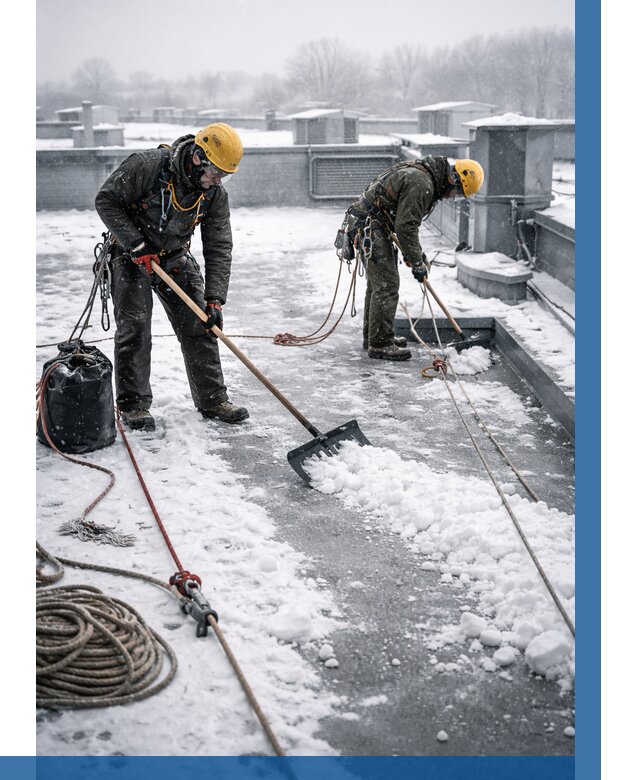 Очистка крыши от снега в Краснотурьинске от 7975 р. | ВЫСОТНИК-Кту