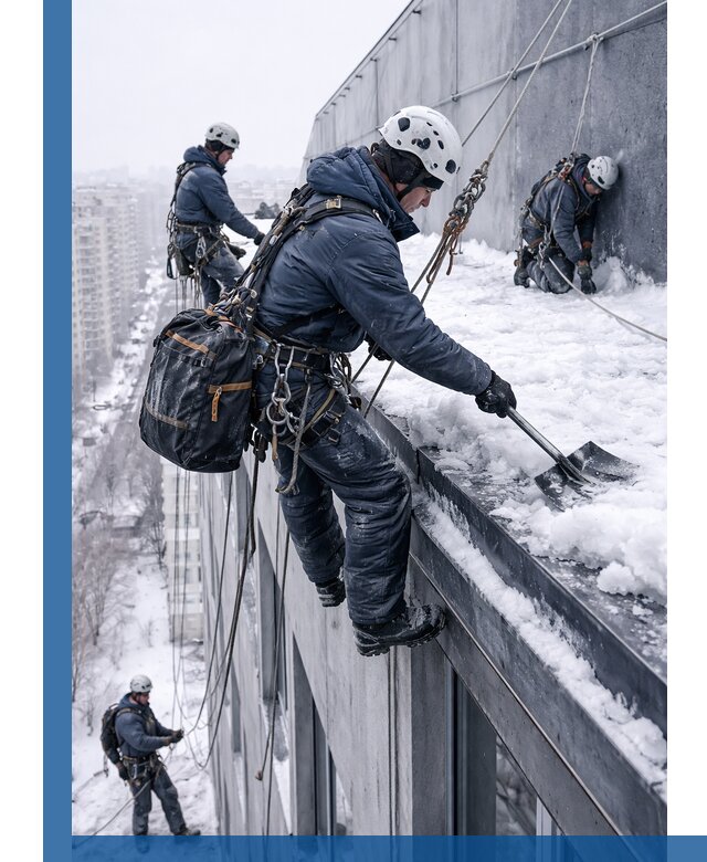 Абонентское обслуживание кровли зимой в Краснотурьинске регулярный уход