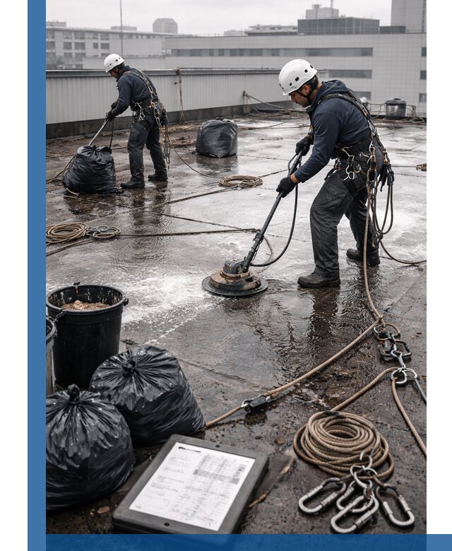 Плановая очистка кровли по графику в Краснотурьинске для безопасности