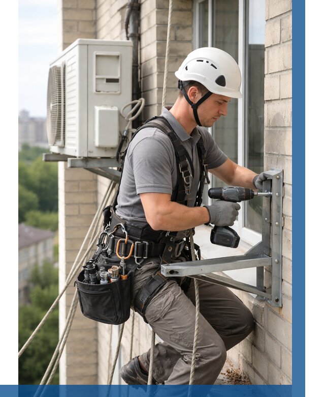 Установка кронштейнов кондиционера в Краснотурьинске от 3722 р. | ВЫСОТНИК-Кту