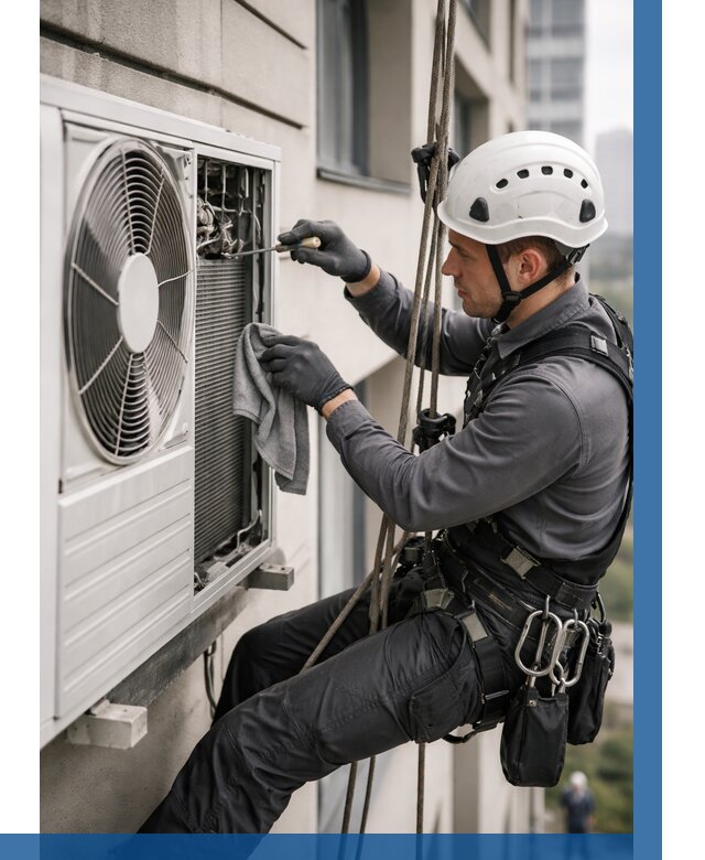 Обслуживание внешнего блока кондиционера в Краснотурьинске от 2871 р.ВЫСОТНИК-Кту