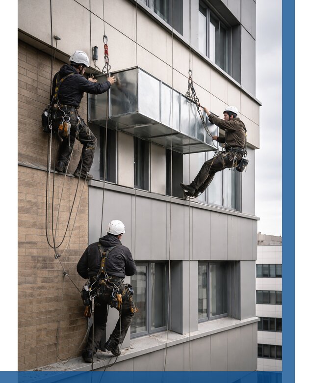 Монтаж воздуховодов на фасаде в Краснотурьинске от 1595 р. | ВЫСОТНИК-Кту