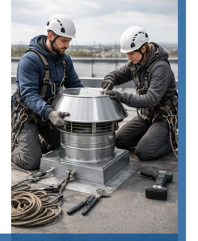 Установка дефлекторов на кровле в Краснотурьинске от 4785 р. | ВЫСОТНИК-Кту