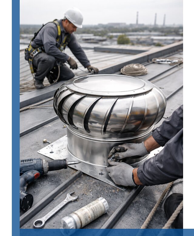 Установка дефлекторов на кровле в Краснотурьинске профессионально