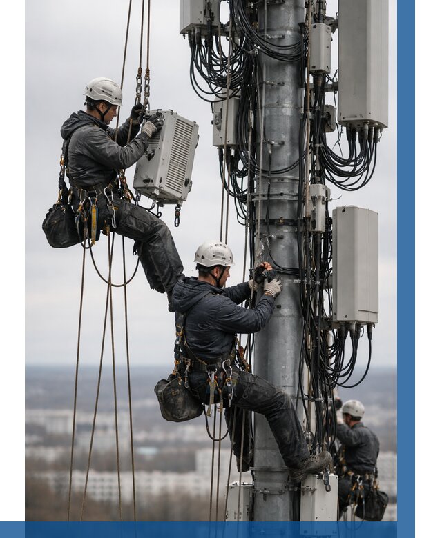 Монтаж оборудования связи на мачте в Краснотурьинске от 7975 р. | ВЫСОТНИК-Кту