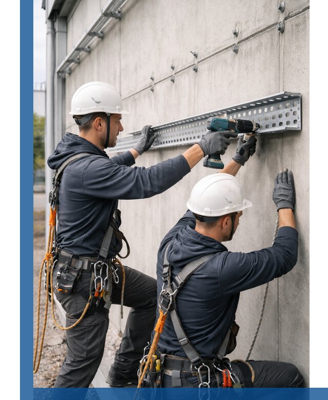 Монтаж кабельных лотков на фасаде зданий в Краснотурьинске с гарантией