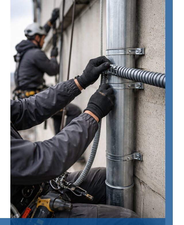 Монтаж гофры для кабеля в Краснотурьинске от 319 р. | ВЫСОТНИК-Кту