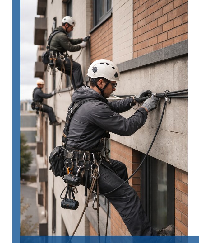 Крепление кабеля на фасаде монтаж и крепеж в Краснотурьинске