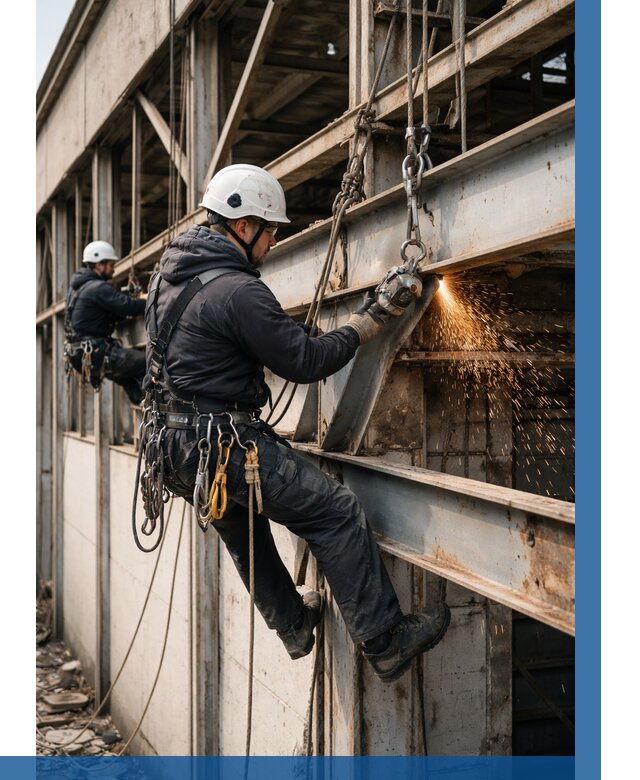 Демонтаж металлоконструкций на высоте в Краснотурьинске от 6911р. |ВЫСОТНИК-Кту