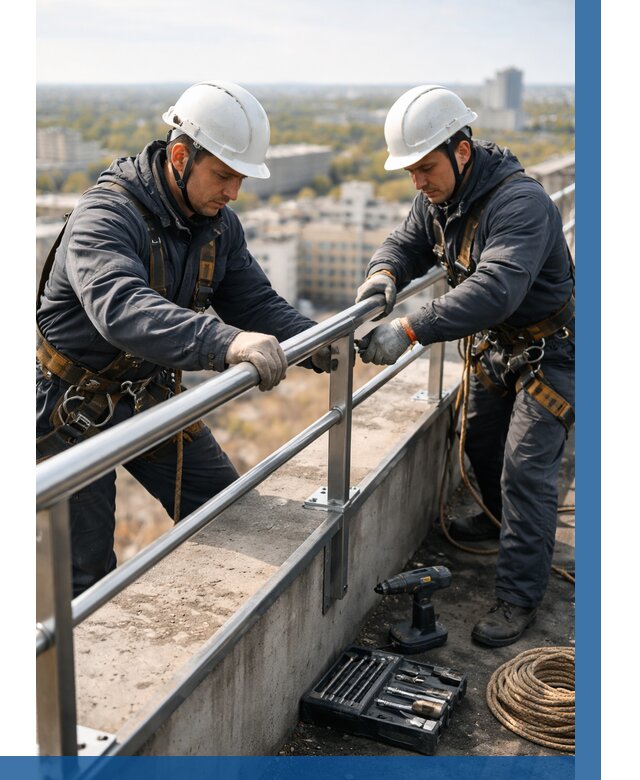 Монтаж перил на высоте в Краснотурьинске от 2658 р. | ВЫСОТНИК-Кту