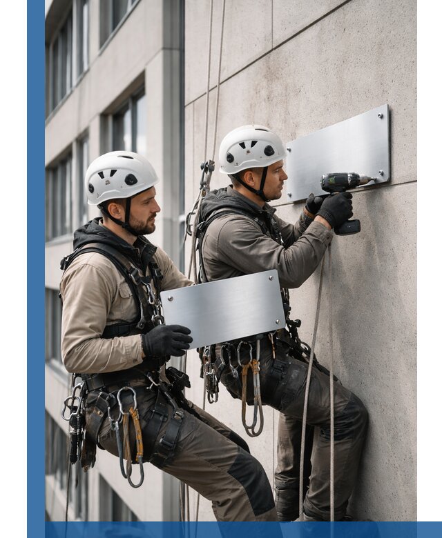 Монтаж табличек и указателей в Краснотурьинске для зданий и сооружений